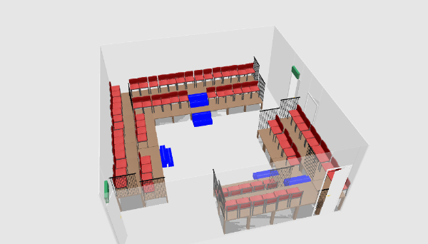 Studio Seating Round with Double Rostra